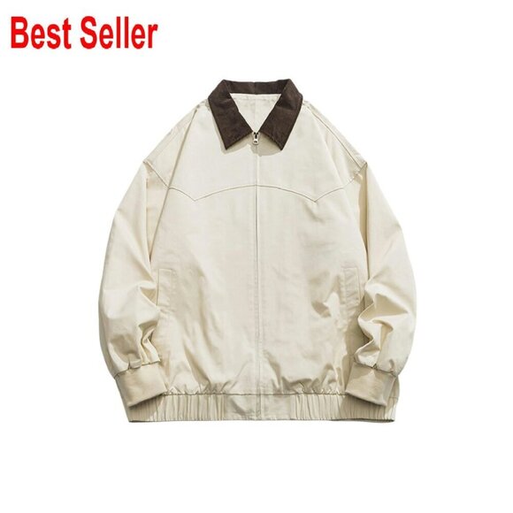 Jackets & Blazers - Lightweight Barn Jacket Vintage Corduroy Collar Oversized Y2K Street Style